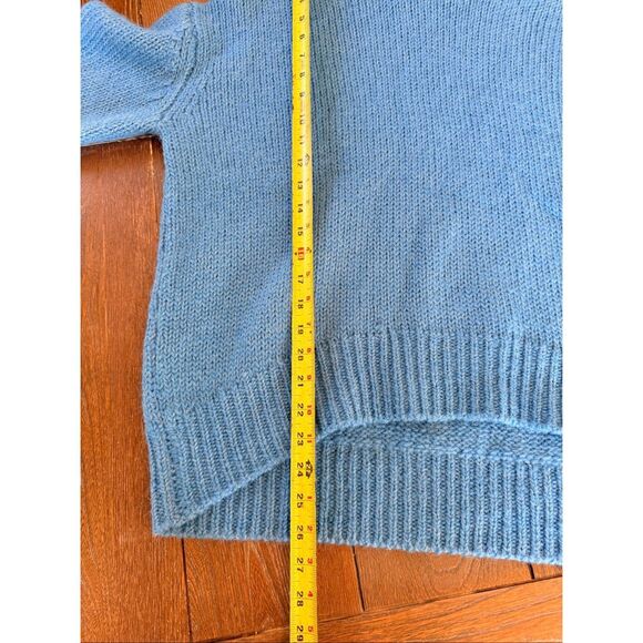 NWOT Samsoe Samsoe Molli Wool & Alpaca Blend Turtleneck Sweater in Lichen Blue S - Picture 7 of 8